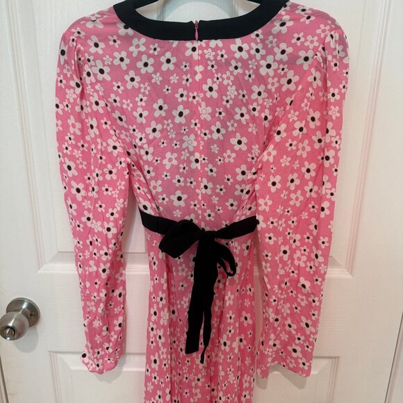 RIXO LONDON TANIA FLORAL PINK, BLACK, WHITE MIDI MAXI DRESS NEW WITH TAGS (NWT) - Picture 11 of 14
